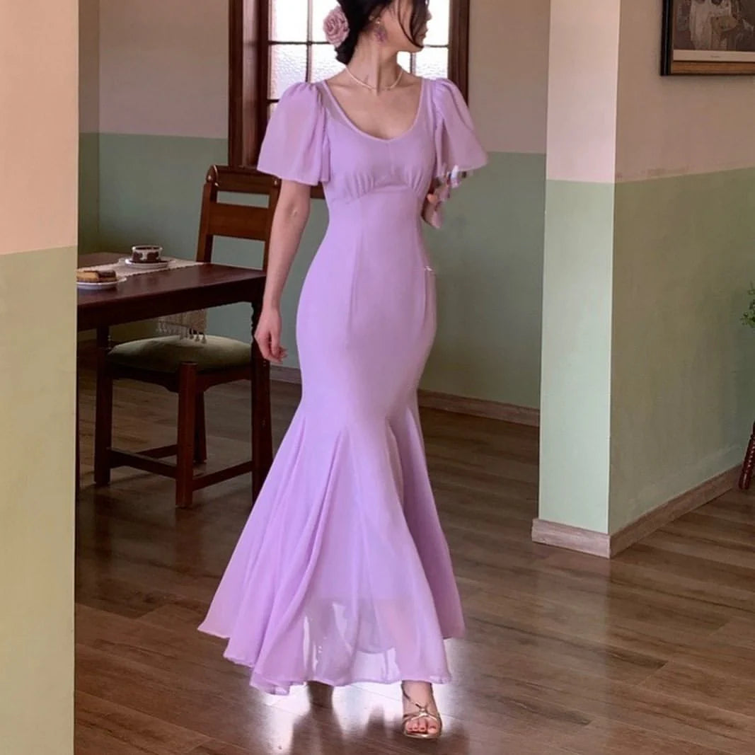 Weitese Formal Women's Dresses Mermaid Chiffon Long Prom Dress Formal Party Dress Prom Dress Store